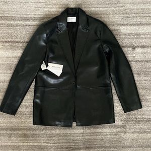Aritiza Babaton Logan Blazer Single-breasted Vegan Leather